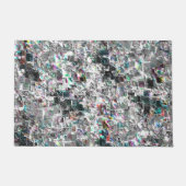 Kleur lijkt op vierkante dvd-snippers, ruwe mozaïe deurmat (Voorkant)