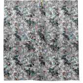 Kleur lijkt op vierkante dvd-snippers, ruwe mozaïe douchegordijn (Voorkant)