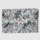 Kleur lijkt op vierkante dvd-snippers, ruwe mozaïe golfhanddoek (Horizontaal)