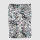 Kleur lijkt op vierkante dvd-snippers, ruwe mozaïe golfhanddoek (Voorkant)