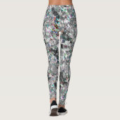 Kleur lijkt op vierkante dvd-snippers, ruwe mozaïe leggings (Achterkant)