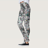 Kleur lijkt op vierkante dvd-snippers, ruwe mozaïe leggings (Links)