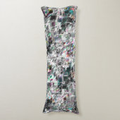 Kleur lijkt op vierkante dvd-snippers, ruwe mozaïe lichaamskussen (Voorkant Verticaal)