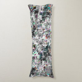 Kleur lijkt op vierkante dvd-snippers, ruwe mozaïe lichaamskussen