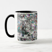 Kleur lijkt op vierkante dvd-snippers, ruwe mozaïe mok (Links)