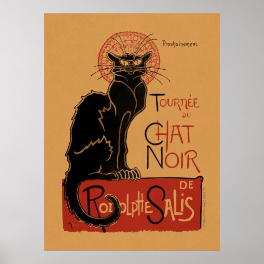 Kleur lithografie van de Tournée du Chat Noir Poster (Voorkant)