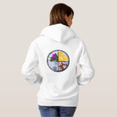 Kleur Logo- Amerikaanse kleding voor dames Hoodie (Achterkant volledig)