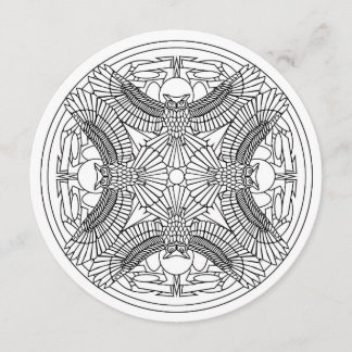 Kleur Mandala Artikel 5.25 x 5.25 Uitnodigingscirk Kaart