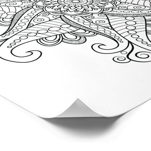 Kleur Mandala Poster (Hoek)