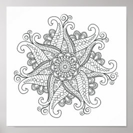 Kleur Mandala Poster