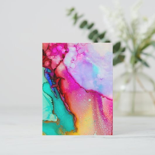 Kleur Mashup Briefkaart (Staand voorkant)