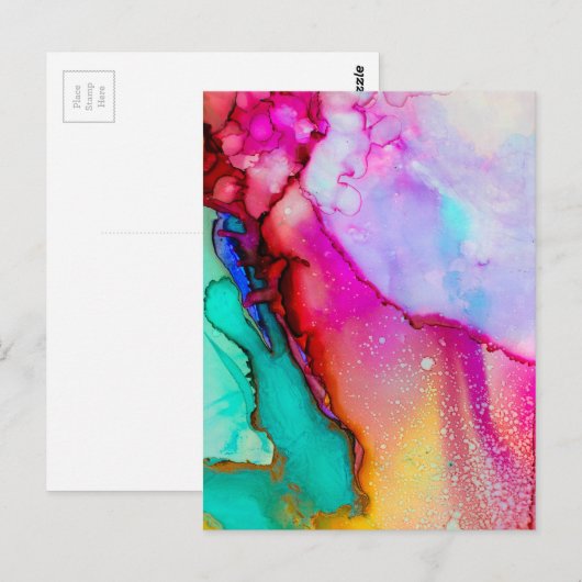 Kleur Mashup Briefkaart (Voorkant / Achterkant)