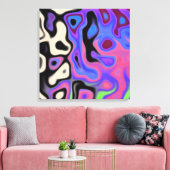 Kleur match groovy Abstract 4.4 Canvas Afdruk (Insitu (Woonkamer))