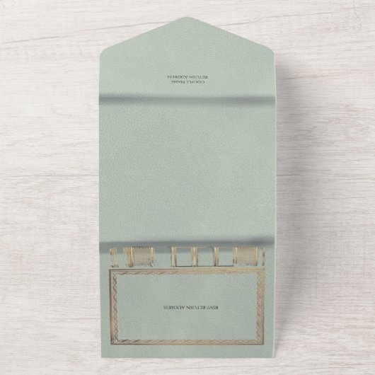 Kleur Match Liefde Notitie Boek Huwelijksuitnodigi All In One Uitnodiging (Buitenkant)