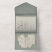 Kleur Match Liefde Notitie Boek Huwelijksuitnodigi All In One Uitnodiging (Binnen)