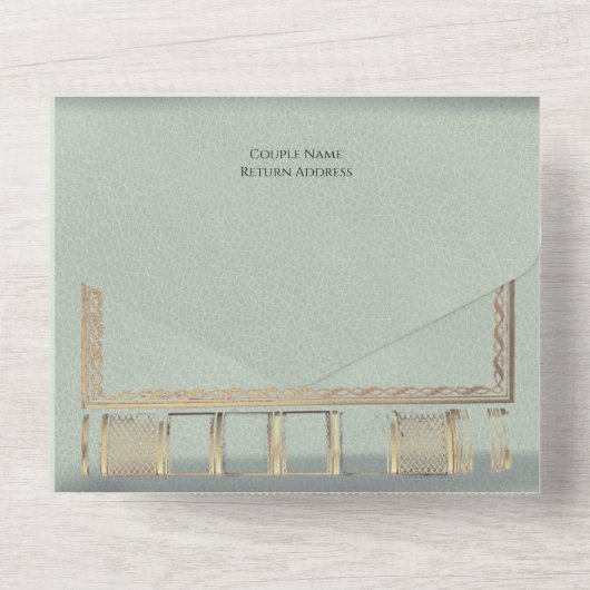 Kleur Match Liefde Notitie Boek Huwelijksuitnodigi All In One Uitnodiging (Achterkant)