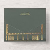 Kleur Match Waterverf Boek Huwelijksuitnodiging All In One Uitnodiging (Achterkant)