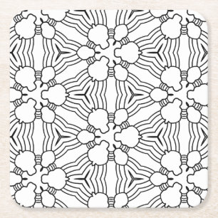 kleur me abstract onderzetter van doedelen