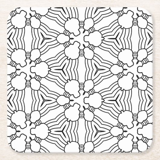 kleur me abstract onderzetter van doedelen (Voorkant)