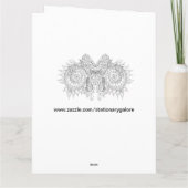 kleur me abstract wenskaart van doedelen kaart (Achterkant)