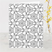 kleur me abstract wenskaart van doedelen kaart (Gele Bloem)