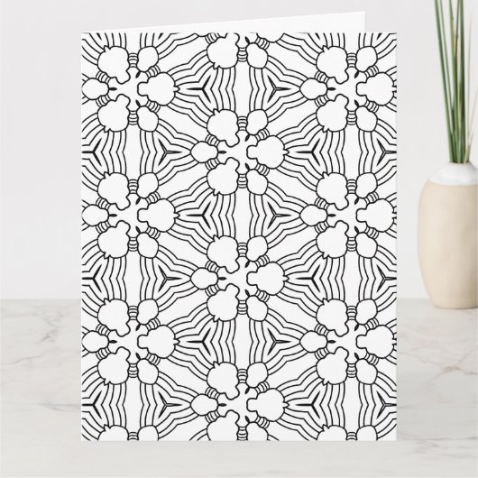 kleur me abstract wenskaart van doedelen kaart (Voorkant)