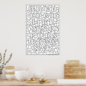Kleur me! Alfabet Poster (Keuken)