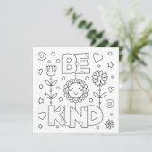Kleur Me Be Kind Geef het door kaart (Staand voorkant)