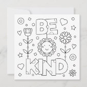 Kleur Me Be Kind Geef het door kaart (Voorkant)