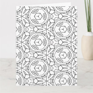 kleur me blokjes wenskaart kaart