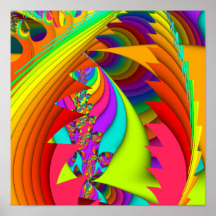 Kleur me Bright #3 Fractal Poster