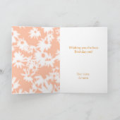 Kleur Me Daisies Mandarijn Sinaasappel Verjaardag  Feestdagen Kaart (Binnen)