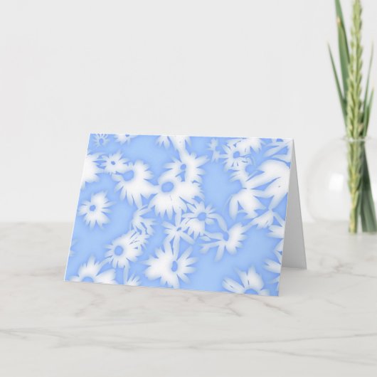 Kleur Me Daisies Sky Blue Verjaardag Kaart (Voorkant)