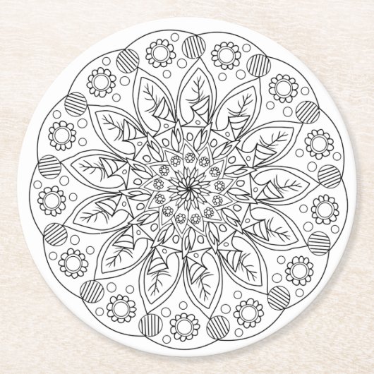 kleur me daisy flower onderzetter (Voorkant)