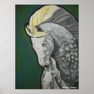 Kleur me dappel bij Heather Ledbetter Poster