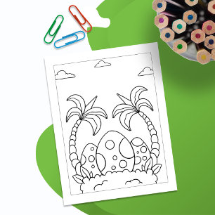 Kleur me dinosaurus eieren Activiteit Kaarten