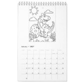 Kleur me dinosaurussen | Kinder kleurboek Kalender (Jan 2027)