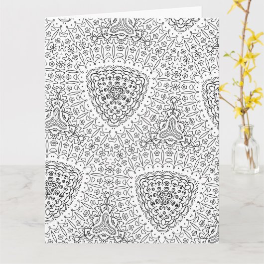 kleur me fancy diamant wenskaart kaart (Gele Bloem)