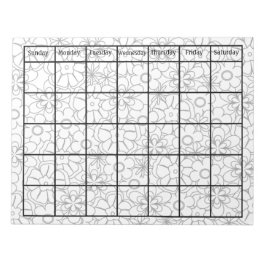 Kleur me Funky Floral Blank Agenda Notitieblok