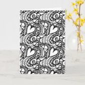 kleur me hartdoedel wenskaart kaart (Gele Bloem)