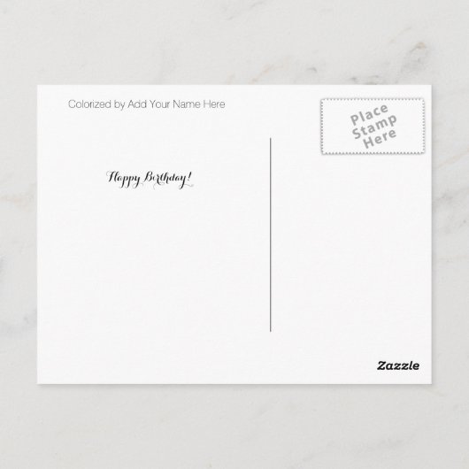 Kleur me in B4 met jasmine ・ Aangepast Briefkaart (Achterkant)