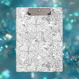 Kleur me in·bloem patroon klembord