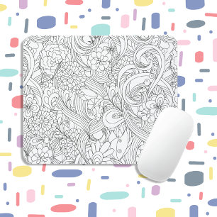 Kleur Me In•Camellia Bloem Patroon Muismat