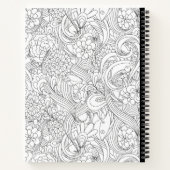 Kleur me in Camellia Flower Pattern Notitieboek (Achterkant)