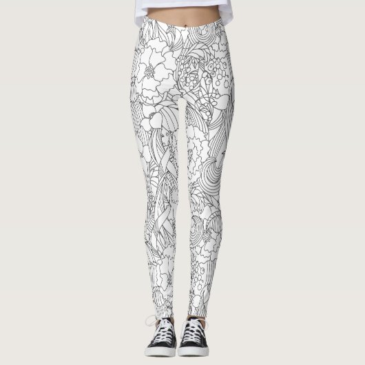 Kleur me in Jasmine-ventilator Leggings (Voorkant)
