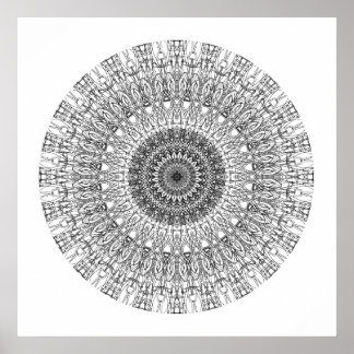 Kleur me in Mandala 1 Poster