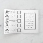 Kleur me in Sneeuwman zwart, wit Kinder activiteit Feestdagen Kaart (Binnen)