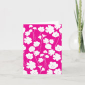 Kleur me in witte bloemetjes op hete roze Kaart (Voorkant)