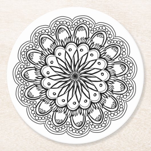 kleur me indian flower onderzetter (Voorkant)