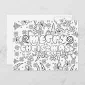 "Kleur me" kaart de anti van spannings "Vrolijke (Voorkant / Achterkant)